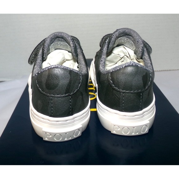 NIB POLO RALPH LAUREN SAYER GREY CAMO SHOES~SZ 4~TODDLER~ - Picture 2 of 10